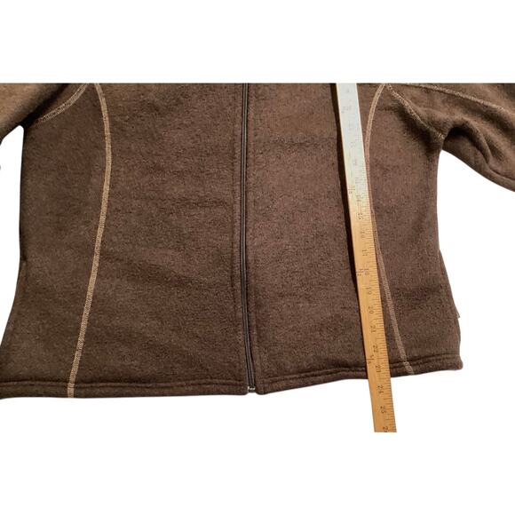 Kuhl Alpaca Fleece Full Zip Jacket in brown - Picture 7 of 9
